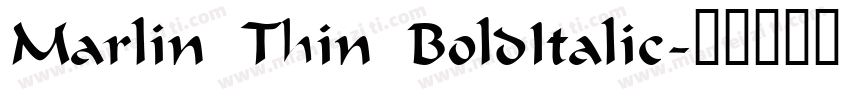Marlin Thin BoldItalic字体转换